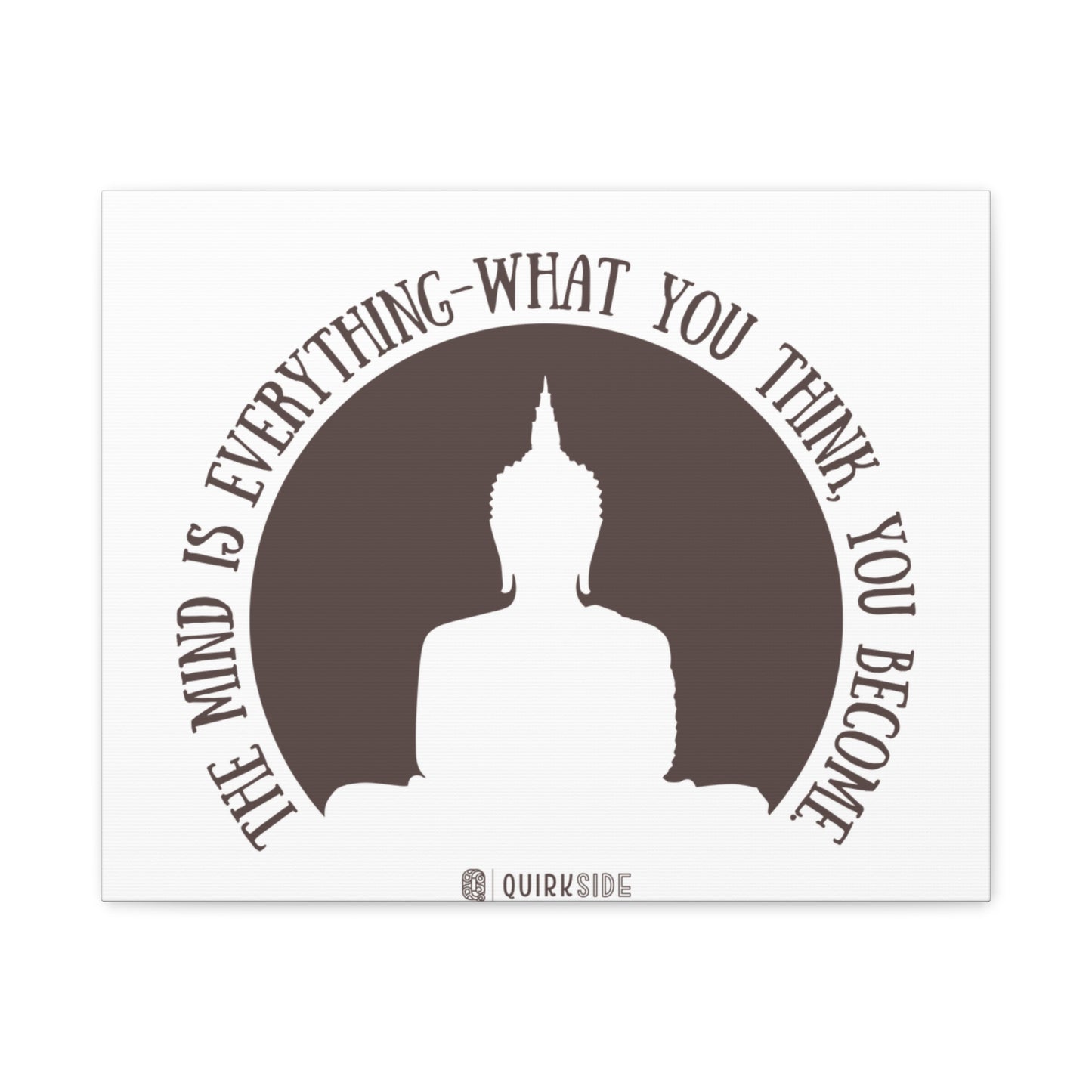 Mindfulness Buddha Canvas Art, Inspirational Wall Decor, Meditation Quote Print, Zen Home Decor, Gift for Yogis and Mindfulness Lovers