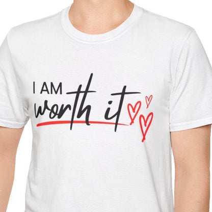 Self Worth Inspirational Unisex T-Shirt, Confidence Boosting Tee, Motivational Quote Shirt, Positive Affirmation Top, Self Love Graphic Tee - Quirkside Creations