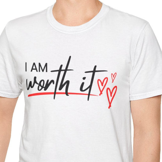 Self Worth Inspirational Unisex T-Shirt, Confidence Boosting Tee, Motivational Quote Shirt, Positive Affirmation Top, Self Love Graphic Tee - Quirkside Creations