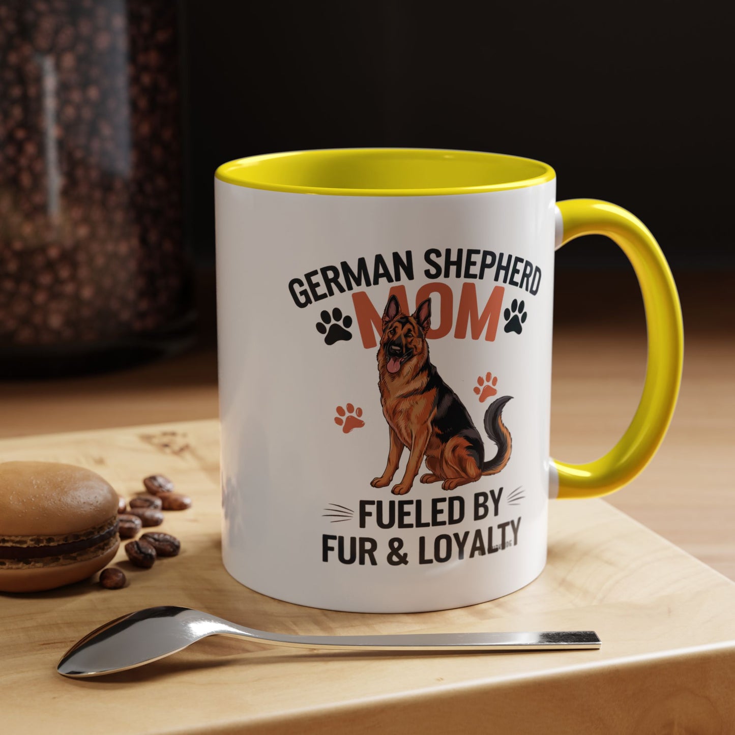 German Shepherd Mom Accent Coffee Mug: Perfect Gift for Dog Lovers, Pet Owners, Dog Enthusiasts, Animal Lovers