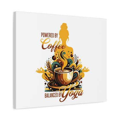 Yoga and Coffee Wall Art, Inspirational Canvas Print, Home Decor for Yogis, Gift for Coffee Lovers, Motivational Artwork, Office Decoration