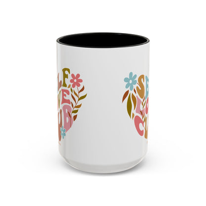 Self Love Club Coffee Mug - Empowering Floral Design, Great for Gifts, Self-Care, Friends, Motivational Mugs