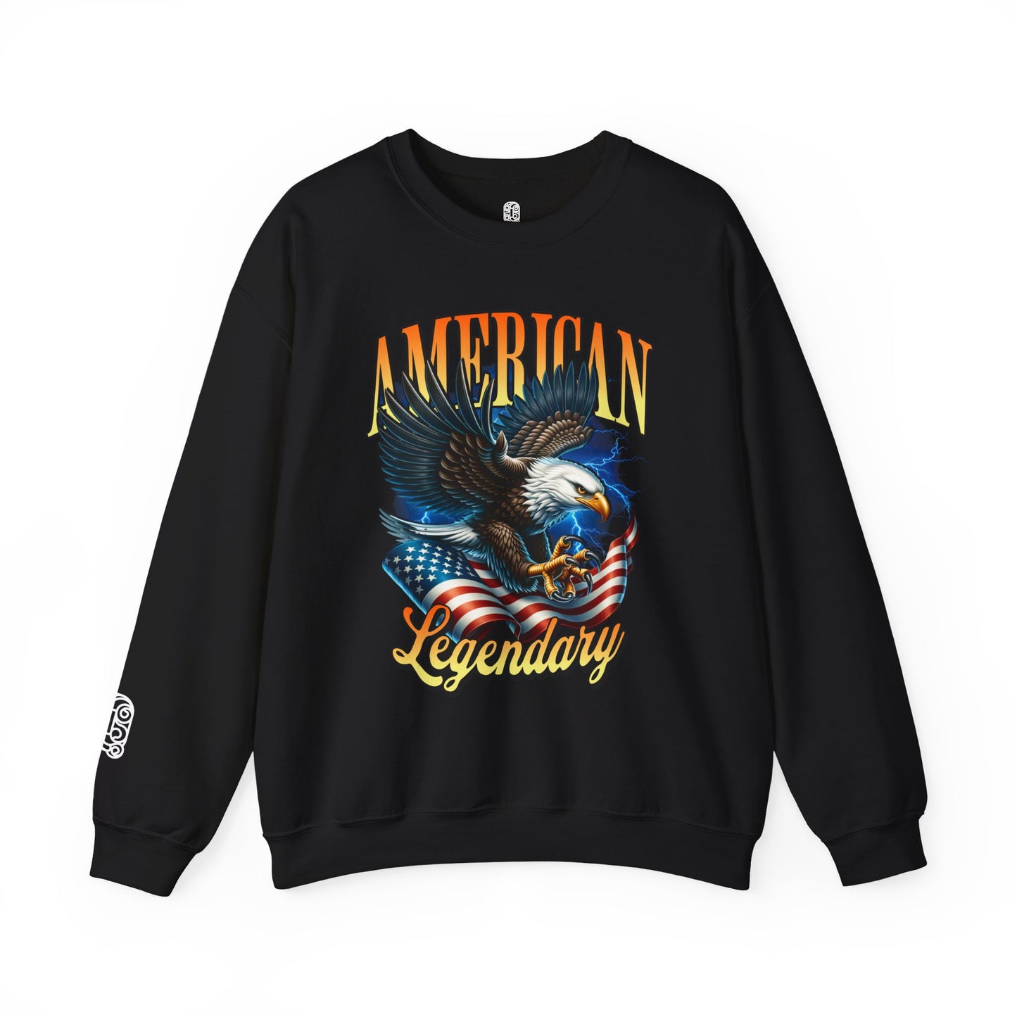 American Bald Eagle Unisex Sweatshirt, USA Patriotic Crewneck, National Bird Pride Apparel, Patriotic Eagle Pullover, Flag Lover Jumper - Quirkside Creations