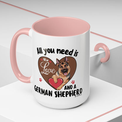 German Shepherd Love Mug | Dog Owner Gift | Coffee Cup | Animal Lover Gift | Pet Lover's Mug | Cute Pet Coffee Mug