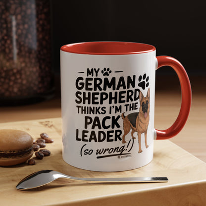 Funny German Shepherd Coffee Mug, Dog Lover Gift, Pet Owner Mug, Pack Leader Humor, 11oz, 15oz