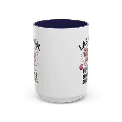 Lab Mom Coffee Mug - Fueled by Slobber & Belly Rubs, Dog Lover Gift, Pet Owner Coffee Cup, Personalized Dog Mom Mug, Cute Animal Mug