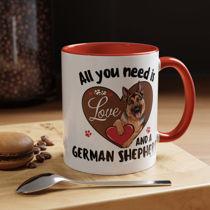German Shepherd Love Mug | Dog Owner Gift | Coffee Cup | Animal Lover Gift | Pet Lover's Mug | Cute Pet Coffee Mug
