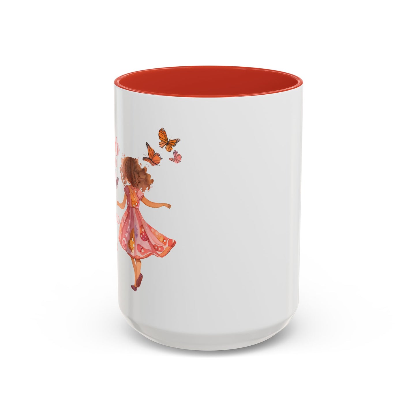 Whimsical Butterfly Accent Coffee Mug, Floral Mug, Gift for Her, Boho Decor, Butterfly Lovers, Inspirational Coffee Cup