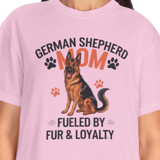 German Shepherd Dog Lover Unisex Garment-Dyed T-shirt, Parent Gift, Funny Dog Tee, Dog Mom Shirt, Gift for Dog Lovers