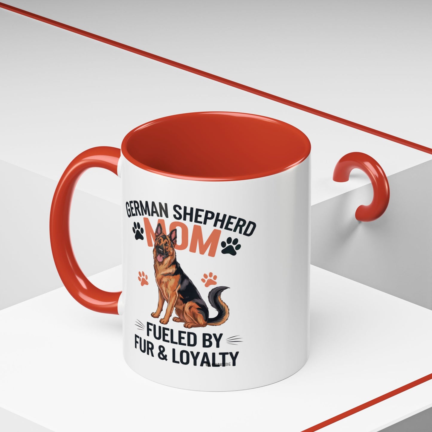 German Shepherd Mom Accent Coffee Mug: Perfect Gift for Dog Lovers, Pet Owners, Dog Enthusiasts, Animal Lovers