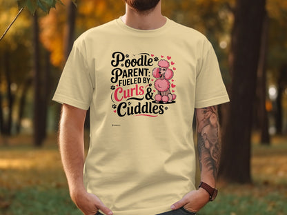 Poodle Lover T-shirt, Dog Owner Shirt, Cute Unisex Tee, Garment-Dyed Top, Dog Mom Dad Gift, Pet Lover Apparel, Animal Graphic Tee