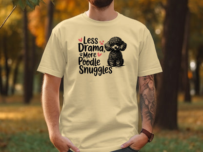Poodle Lover T-shirt, Dog Owner Shirt, Cute Unisex Tee, Garment-Dyed Top, Dog Mom Dad Gift, Pet Lover Apparel, Animal Graphic Tee
