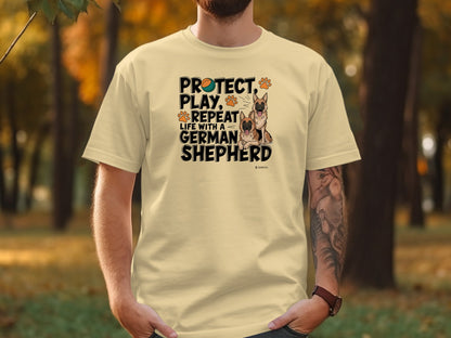 German Shepherd Dog Lover Unisex Garment-Dyed T-shirt, Parent Gift, Funny Dog Tee, Dog Mom Shirt, Gift for Dog Lovers