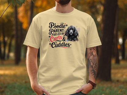 Poodle Lover T-shirt, Dog Owner Shirt, Cute Unisex Tee, Garment-Dyed Top, Dog Mom Dad Gift, Pet Lover Apparel, Animal Graphic Tee