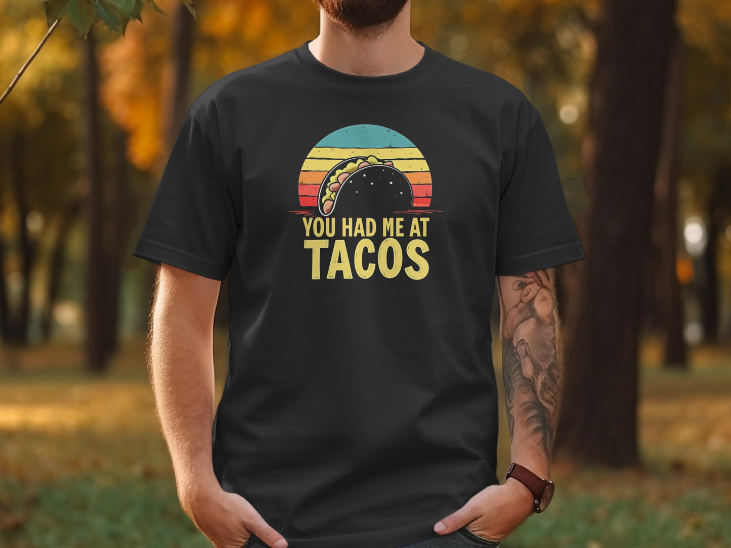 Taco Lover T-Shirt, Funny Food Tee, You had me at Tacos Shirt, Unisex Graphic Top, Foodie Gift