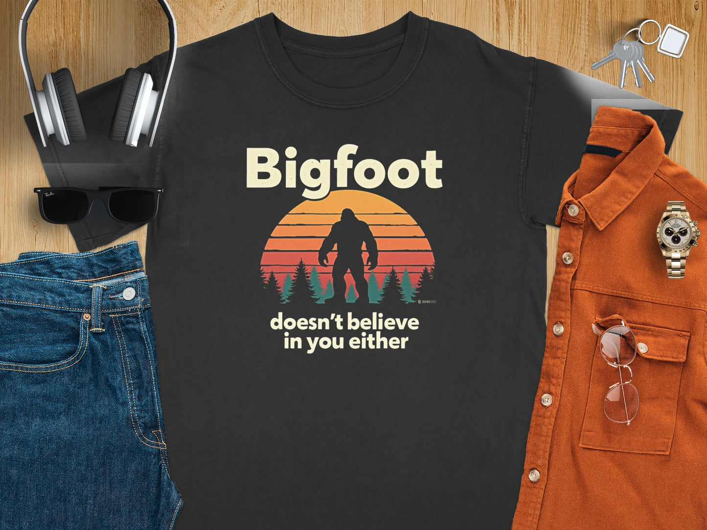 Bigfoot Believer Unisex Garment-Dyed T-shirt, Funny Sasquatch Tee