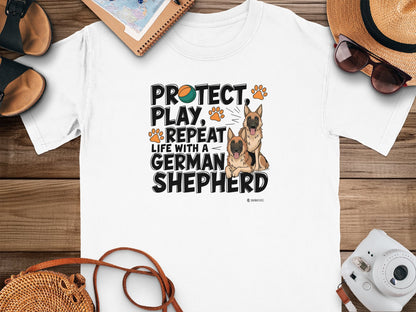 German Shepherd Dog Lover Unisex Garment-Dyed T-shirt, Parent Gift, Funny Dog Tee, Dog Mom Shirt, Gift for Dog Lovers
