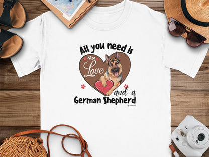 German Shepherd Dog Lover Unisex Garment-Dyed T-shirt, Parent Gift, Funny Dog Tee, Dog Mom Shirt, Gift for Dog Lovers