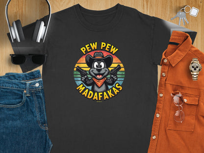 Cowboy Dog Funny T-Shirt, Western Style Tee, Unisex Garment-Dyed Shirt, Dog Lover Gift, Rodeo Apparel