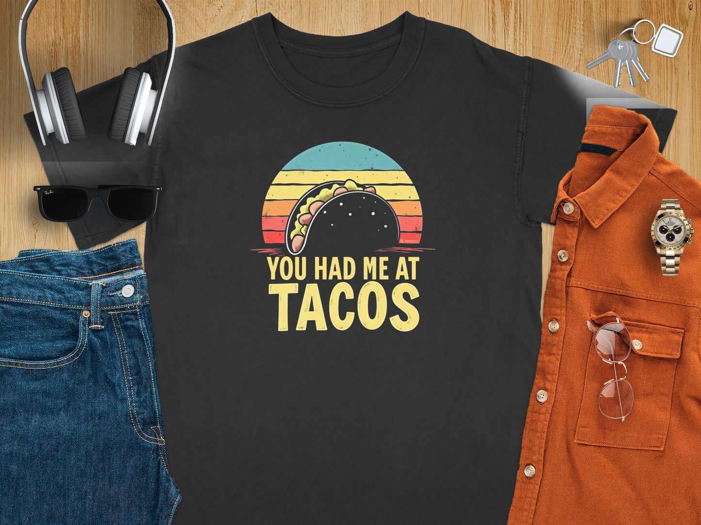 Taco Lover T-Shirt, Funny Food Tee, You had me at Tacos Shirt, Unisex Graphic Top, Foodie Gift