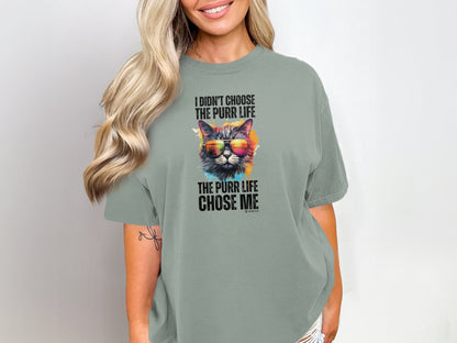 Cool Cat Tee, Funny Cat Lover Shirt, Feline Fan Top, Cat Owner Gift, Cat Mom Shirt, Cat Dad Tee, Cat Lady Gift, Cat Print T-shirt