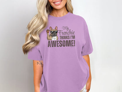 French Bulldog Lover Unisex Garment-Dyed T-shirt, Dog Parent Tee, Cute Bulldog Shirt, Pet Lover Top, Animal Graphic Tee