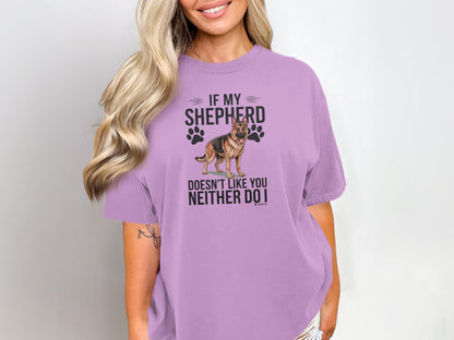 German Shepherd Dog Lover Unisex Garment-Dyed T-shirt, Parent Gift, Funny Dog Tee, Dog Mom Shirt, Gift for Dog Lovers