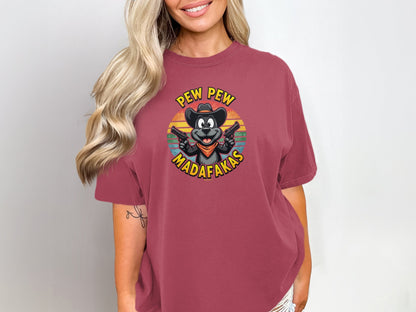Cowboy Dog Funny T-Shirt, Western Style Tee, Unisex Garment-Dyed Shirt, Dog Lover Gift, Rodeo Apparel