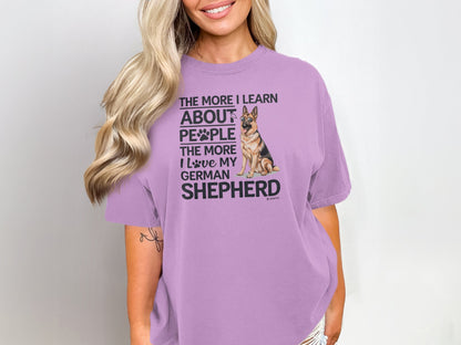 German Shepherd Dog Lover Unisex Garment-Dyed T-shirt, Parent Gift, Funny Dog Tee, Dog Mom Shirt, Gift for Dog Lovers