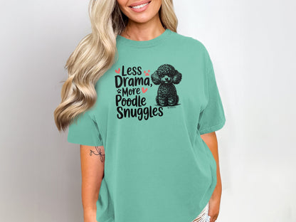 Poodle Lover T-shirt, Dog Owner Shirt, Cute Unisex Tee, Garment-Dyed Top, Dog Mom Dad Gift, Pet Lover Apparel, Animal Graphic Tee