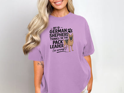 German Shepherd Dog Lover Unisex Garment-Dyed T-shirt, Parent Gift, Funny Dog Tee, Dog Mom Shirt, Gift for Dog Lovers