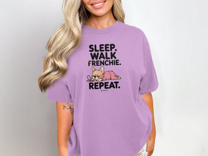 French Bulldog Lover Unisex Garment-Dyed T-shirt, Dog Parent Tee, Cute Bulldog Shirt, Pet Lover Top, Animal Graphic Tee