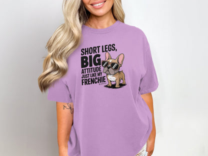 French Bulldog Lover Unisex Garment-Dyed T-shirt, Dog Parent Tee, Cute Bulldog Shirt, Pet Lover Top, Animal Graphic Tee