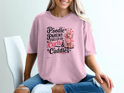 Poodle Lover T-shirt, Dog Owner Shirt, Cute Unisex Tee, Garment-Dyed Top, Dog Mom Dad Gift, Pet Lover Apparel, Animal Graphic Tee