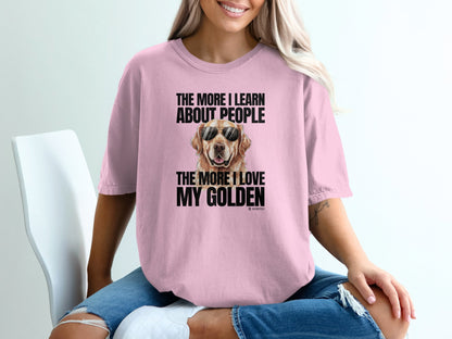 Golden Retriever Lover T-shirt, Unisex Dog Tee, Cute Puppy Parent Shirt, Fun Animal Graphic Top, Pet Owner Gift