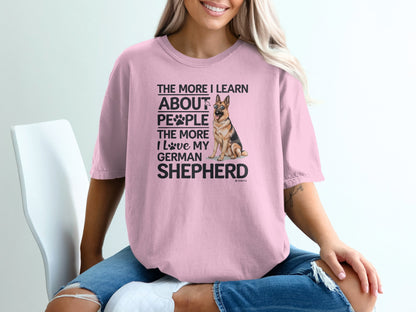 German Shepherd Dog Lover Unisex Garment-Dyed T-shirt, Parent Gift, Funny Dog Tee, Dog Mom Shirt, Gift for Dog Lovers