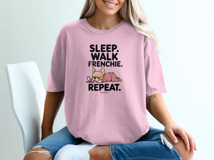 French Bulldog Lover Unisex Garment-Dyed T-shirt, Dog Parent Tee, Cute Bulldog Shirt, Pet Lover Top, Animal Graphic Tee