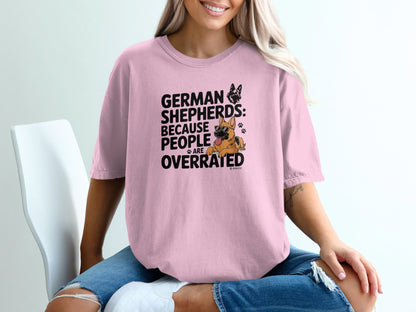 German Shepherd Dog Lover Unisex Garment-Dyed T-shirt, Parent Gift, Funny Dog Tee, Dog Mom Shirt, Gift for Dog Lovers