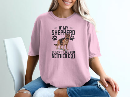 German Shepherd Dog Lover Unisex Garment-Dyed T-shirt, Parent Gift, Funny Dog Tee, Dog Mom Shirt, Gift for Dog Lovers