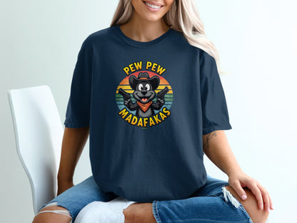 Cowboy Dog Funny T-Shirt, Western Style Tee, Unisex Garment-Dyed Shirt, Dog Lover Gift, Rodeo Apparel