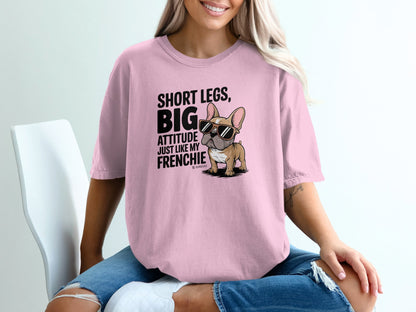 French Bulldog Lover Unisex Garment-Dyed T-shirt, Dog Parent Tee, Cute Bulldog Shirt, Pet Lover Top, Animal Graphic Tee