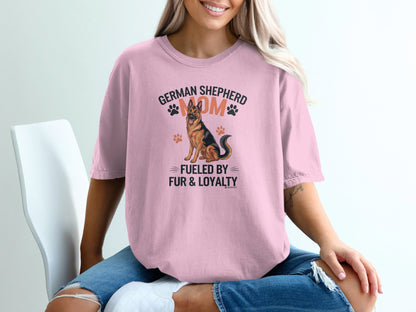 German Shepherd Dog Lover Unisex Garment-Dyed T-shirt, Parent Gift, Funny Dog Tee, Dog Mom Shirt, Gift for Dog Lovers