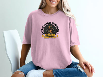 German Shepherd Dog Lover Unisex Garment-Dyed T-shirt, Parent Gift, Funny Dog Tee, Dog Mom Shirt, Gift for Dog Lovers