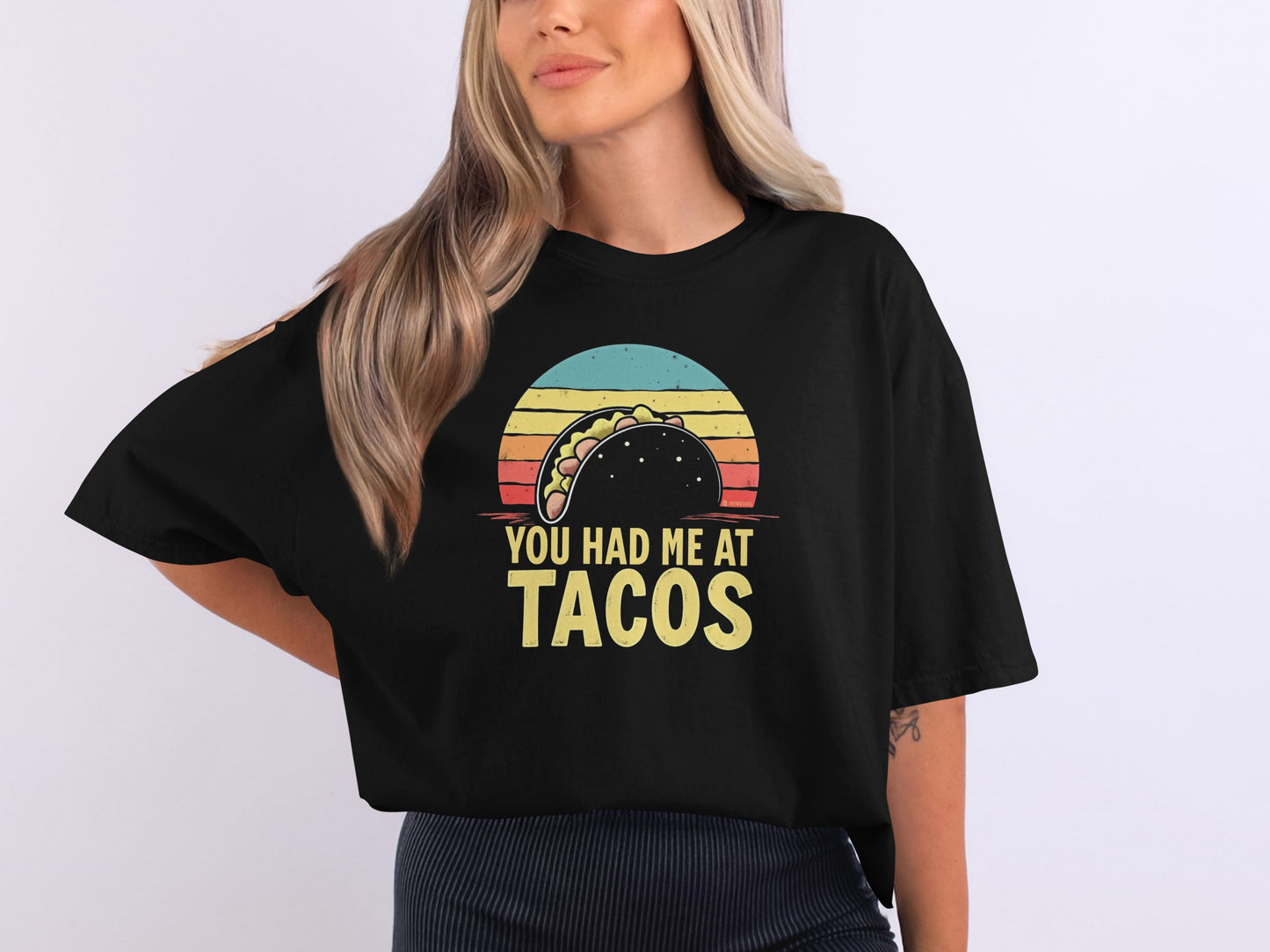 Taco Lover T-Shirt, Funny Food Tee, You had me at Tacos Shirt, Unisex Graphic Top, Foodie Gift