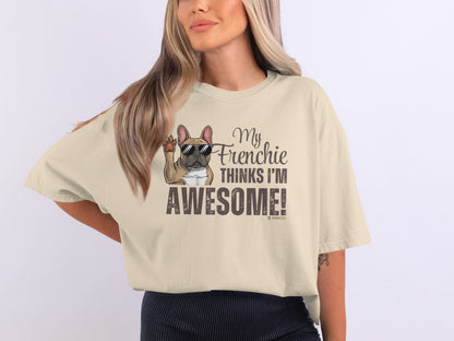 French Bulldog Lover Unisex Garment-Dyed T-shirt, Dog Parent Tee, Cute Bulldog Shirt, Pet Lover Top, Animal Graphic Tee