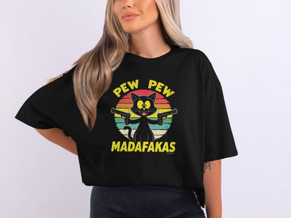 Cowboy Cat Funny T-Shirt, Western Style Tee, Unisex Garment-Dyed Shirt, Cat Lover Gift, Rodeo Apparel
