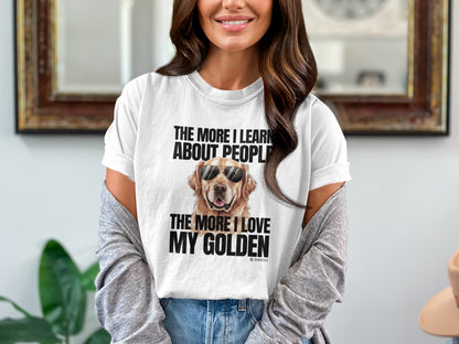 Golden Retriever Lover T-shirt, Unisex Dog Tee, Cute Puppy Parent Shirt, Fun Animal Graphic Top, Pet Owner Gift