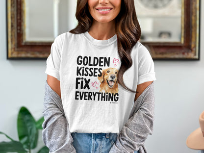 Golden Retriever Lover T-shirt, Unisex Dog Tee, Cute Puppy Parent Shirt, Fun Animal Graphic Top, Pet Owner Gift