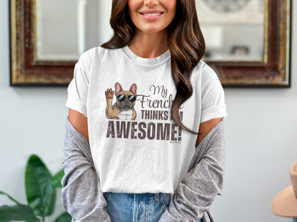 French Bulldog Lover Unisex Garment-Dyed T-shirt, Dog Parent Tee, Cute Bulldog Shirt, Pet Lover Top, Animal Graphic Tee