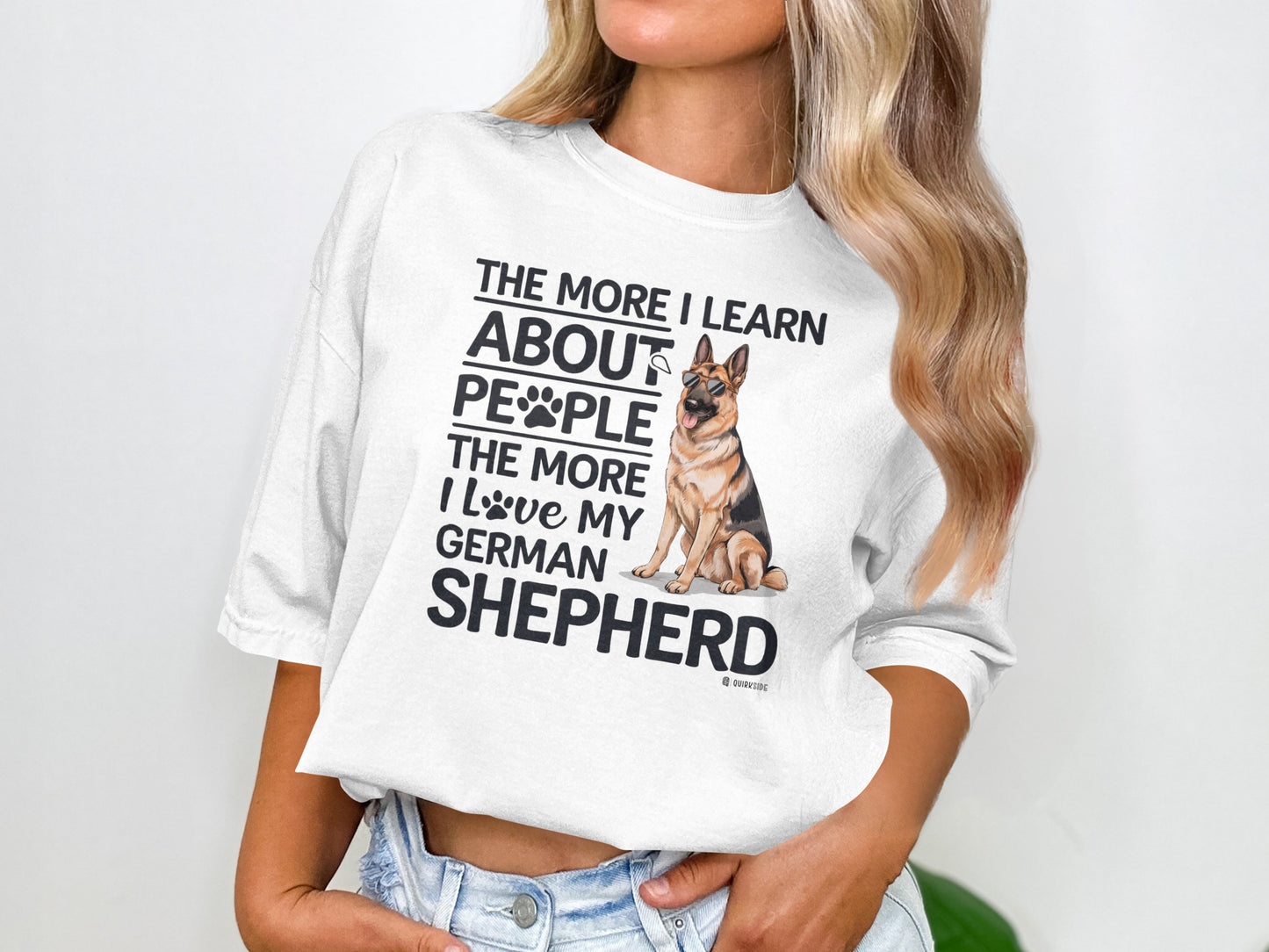 German Shepherd Dog Lover Unisex Garment-Dyed T-shirt, Parent Gift, Funny Dog Tee, Dog Mom Shirt, Gift for Dog Lovers